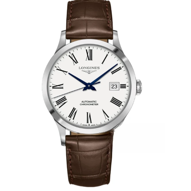 95新 Longines/浪琴 自动男表L2.821.4.11.2表径40