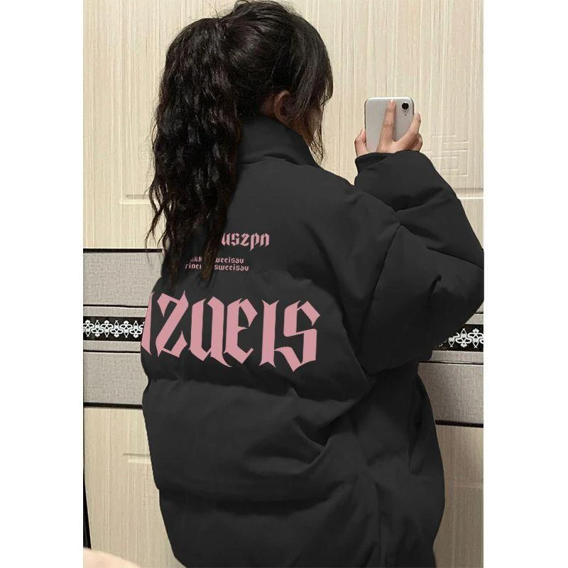 美式潮牌羽绒服女冬季新款oversize宽松加厚小众高级感羽绒衣