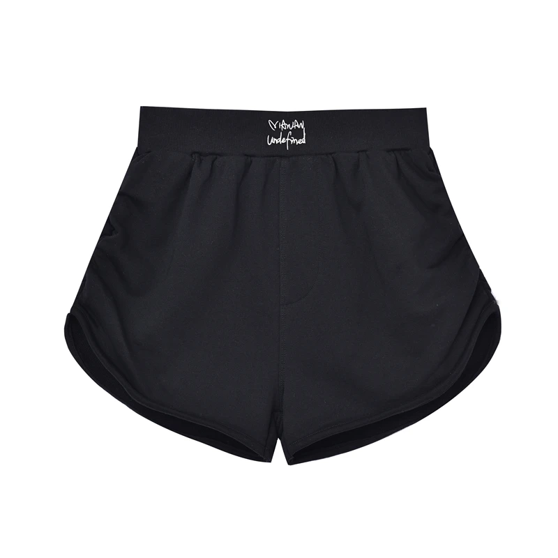 NIAW AN【现货】奇幻之舞抽褶超短裤夏季黑色休闲裤女士简约百搭