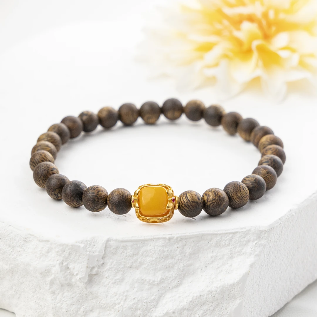 守道掌门人绿奇楠沉香6mm单圈手串SDCX3620多样性发其一