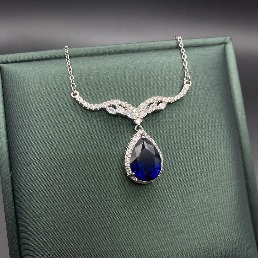 铜合金合成锆石项链 ZR-2277 法式高级感项链