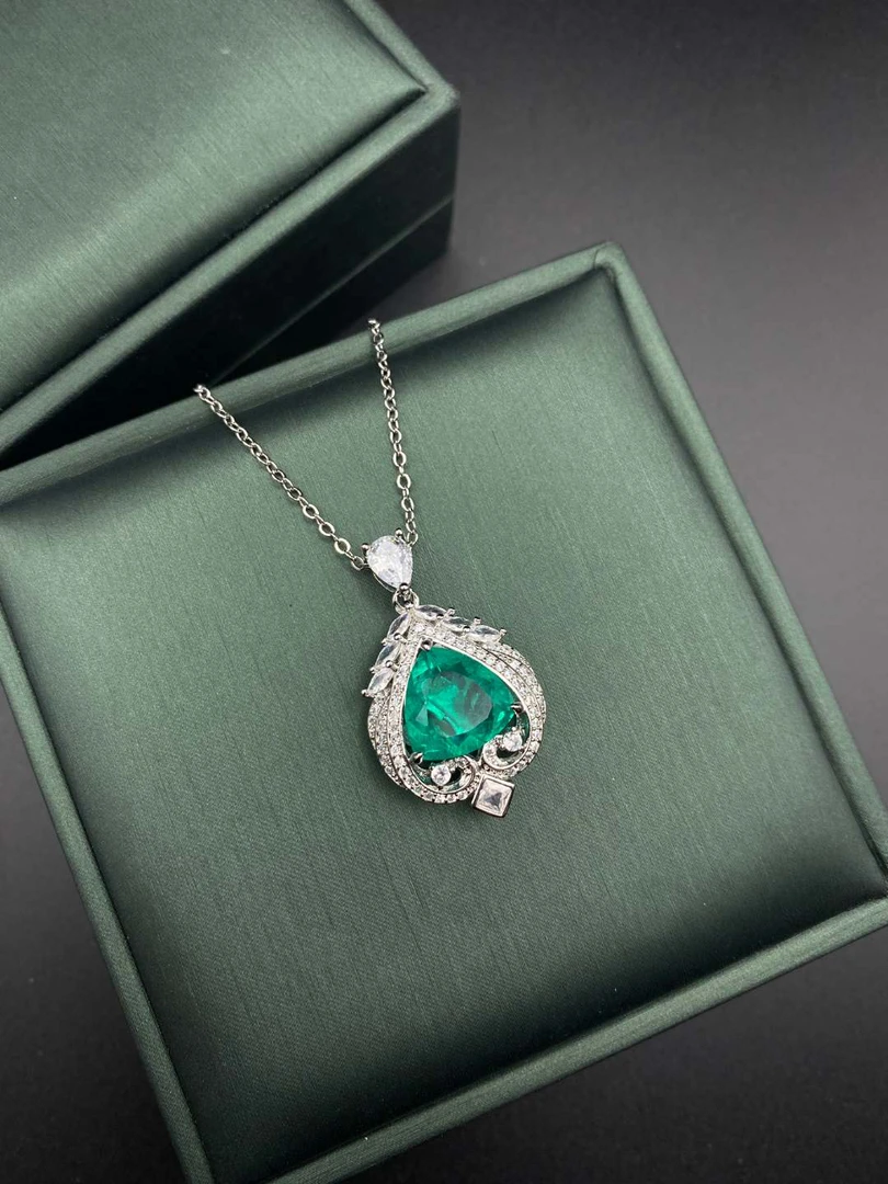 铜合金合成锆石项链 ZSS-1031 项链时尚百搭复古轻奢气质