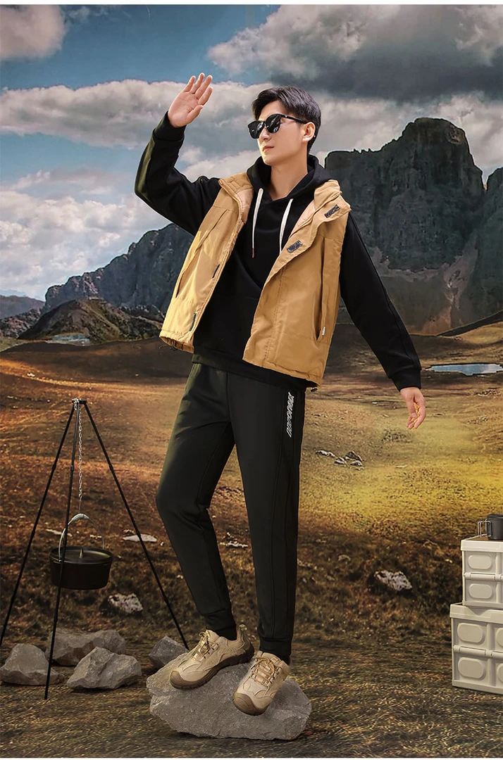 黑金沸腾裤秋冬款纳米三防裤男女同款山地锁温登山骑行裤