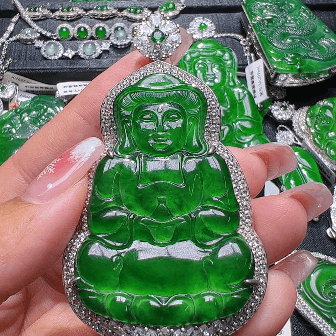 【闪购商品】翡翠吊坠(不含链)银S925镶嵌一*堂