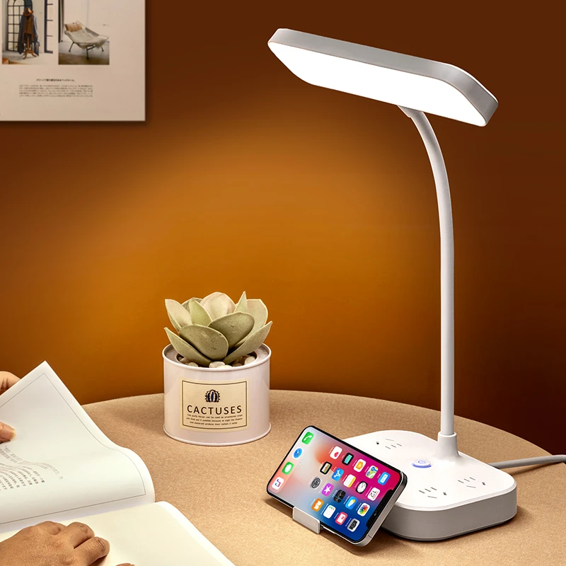 多功能台灯插座学习办公学生阅读护眼灯五孔延长线插线板usb家用