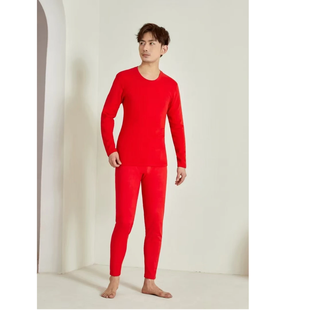 某稻某草某人中国红玉兔暖姜蛋白双面磨绒男女士礼盒套内裤袜子