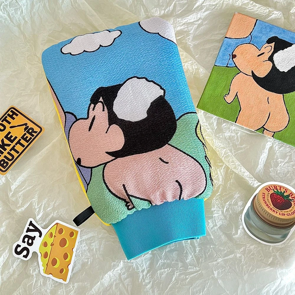 卡通双面搓澡巾正反不同砂质梧无痛温和强力去泥家庭必备搓澡两用