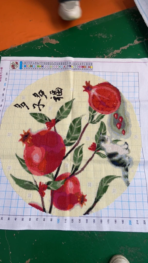 纯手工十字绣成品虎啸山林