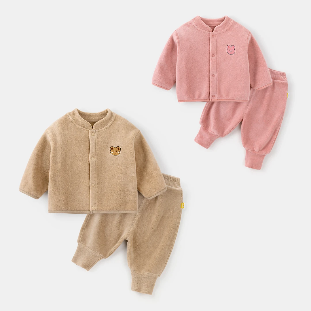 嘟嘟家儿童冬款两件套宝宝卡通时尚保暖套装DSG113CCF414王