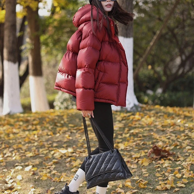 今年流行高级感超好看红色棉衣棉服圣诞新年本命年加厚外套女冬季