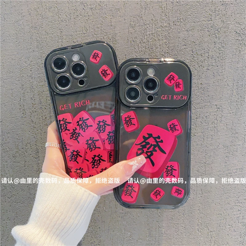 化妆镜支架适用苹果iPhone16/华为荣耀/OPPO/VIVO手机壳网红防摔