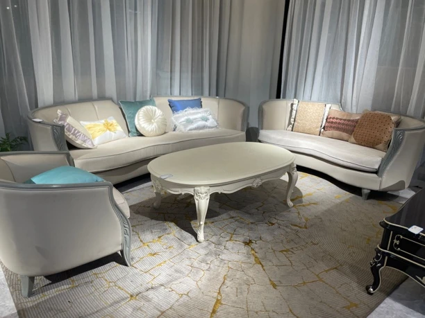 【清样瑕疵】1+4布艺沙发坐垫颜色漂白介意勿拍