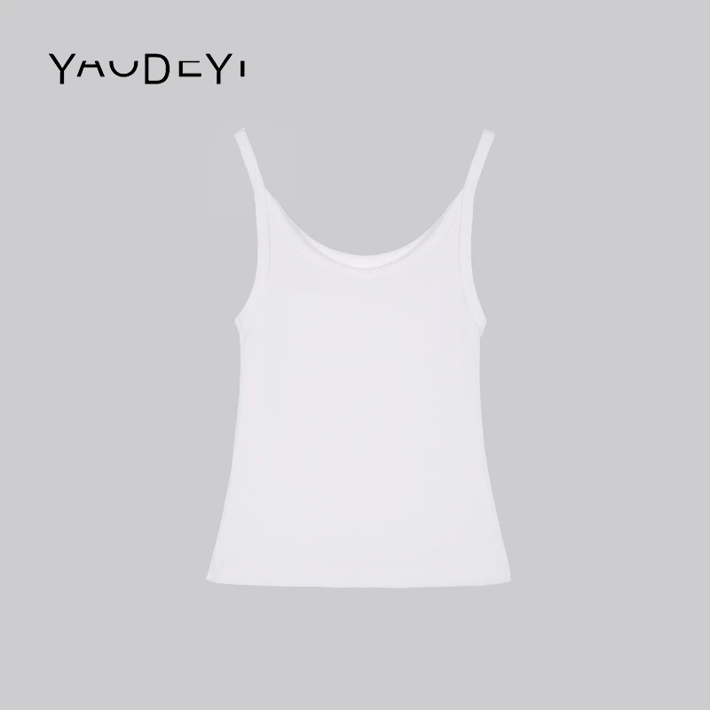 棉质圆领罗纹打底吊带背心内搭上衣2310841