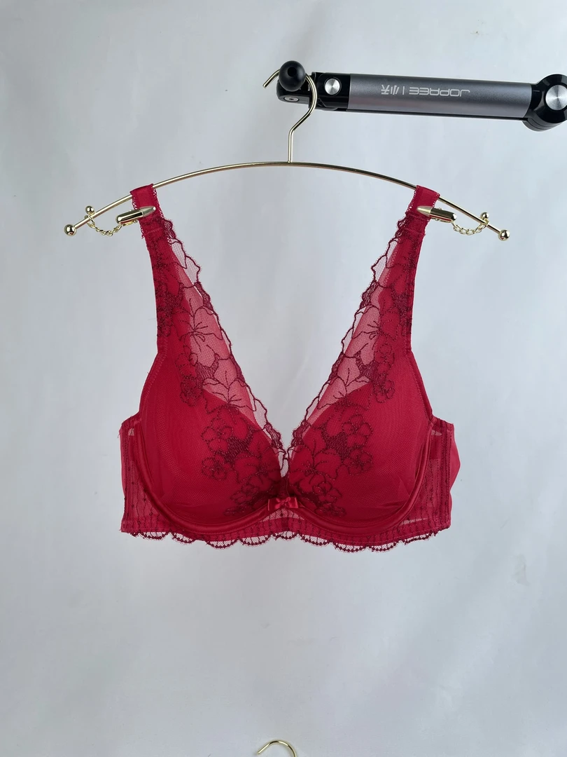 黛**水盈双生花性感内衣女软支撑小胸聚拢文胸16-8858 蕾丝