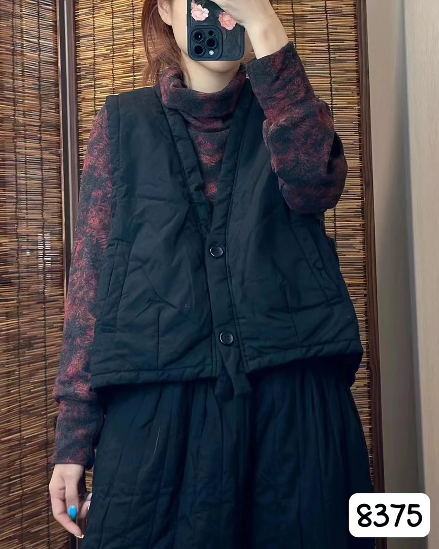 单色百搭时尚棉马夹