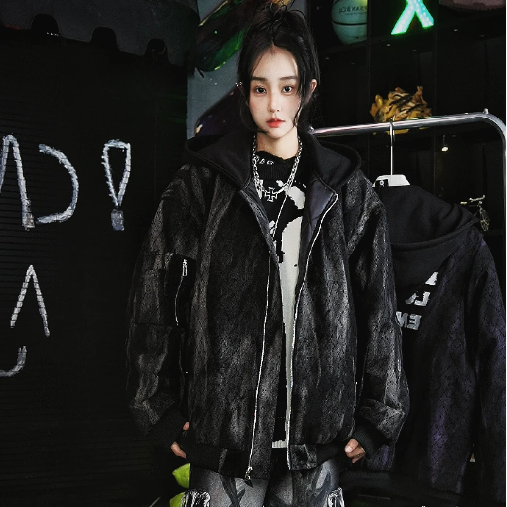 NY潮牌字母刺绣棒球服外套男春秋款宽松休闲夹克情侣装上衣