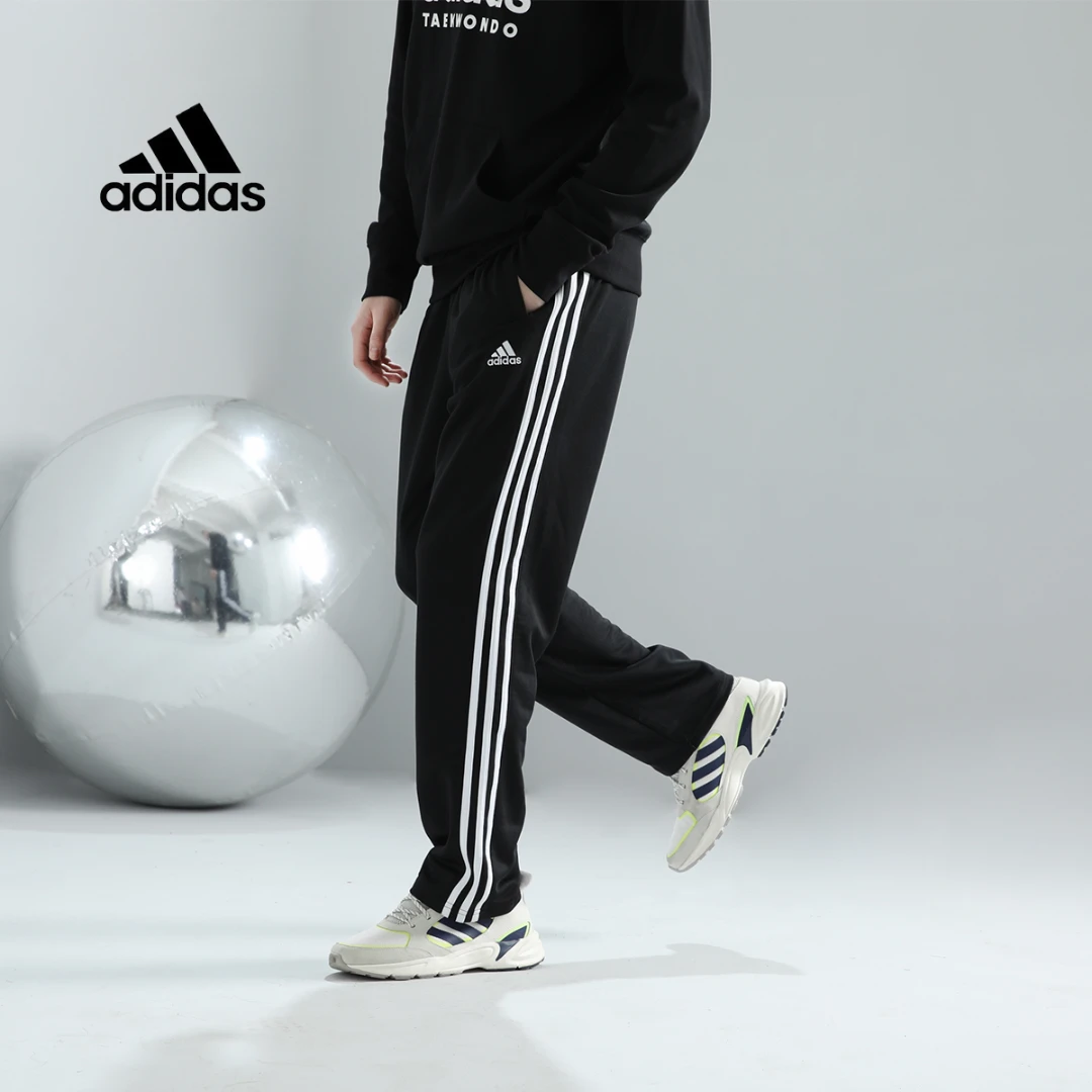 adidas/阿迪达斯秋季速干潮流针织毛圈直筒休闲运动裤TR30PR-BW