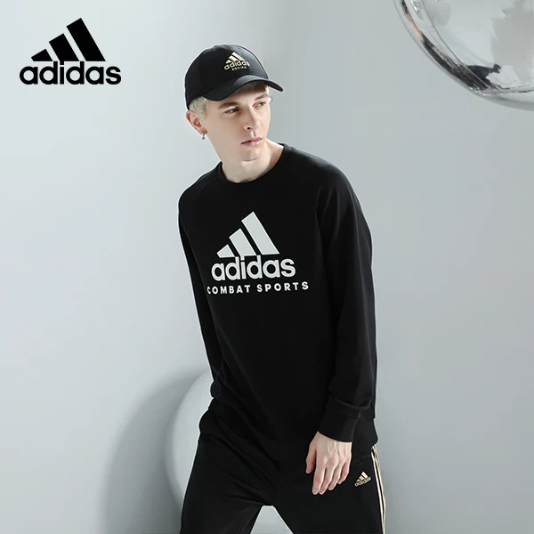 adidas/阿迪达斯68棉质大气运动休闲圆领卫衣套头衫adiCLTL19-BW