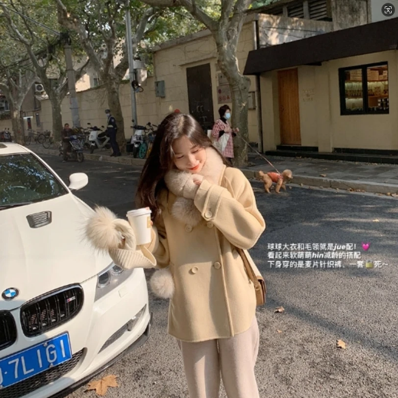 NAGUAGU/南瓜谷清促羊毛大衣MN0111