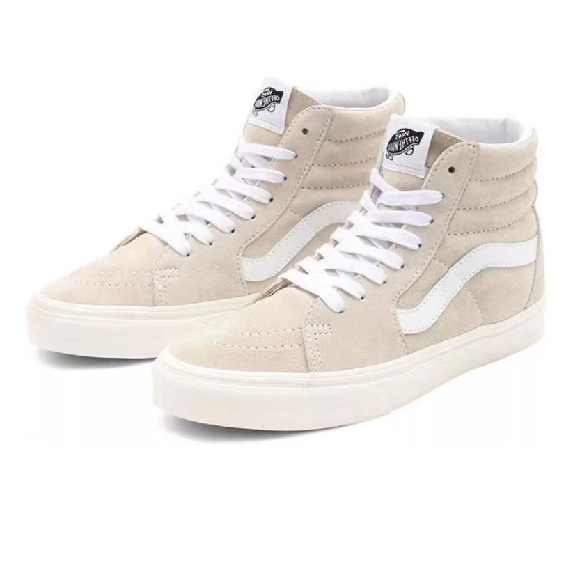 【山哥AL】Vans SK8 帆布 休闲 高帮板鞋 米白色 VN0A32QG9G9