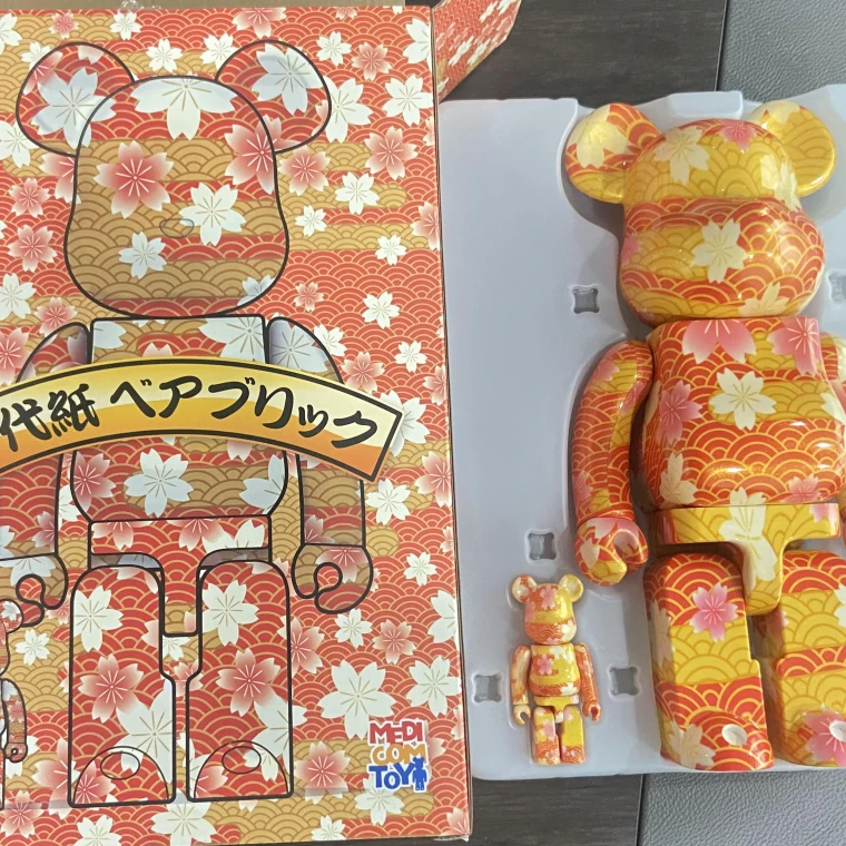 【山哥专属】bearbrick积木熊 千代纸 400%