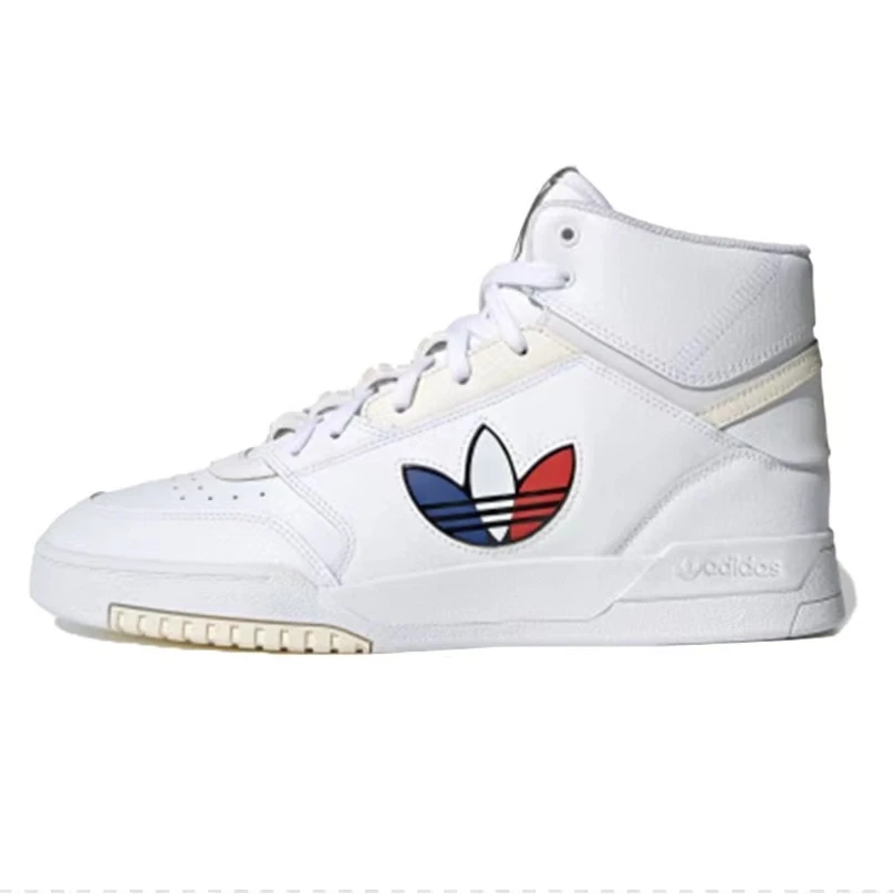 【山哥AL】adidas 高帮 板鞋 男女同款 白蓝红 潮鞋 FX7693