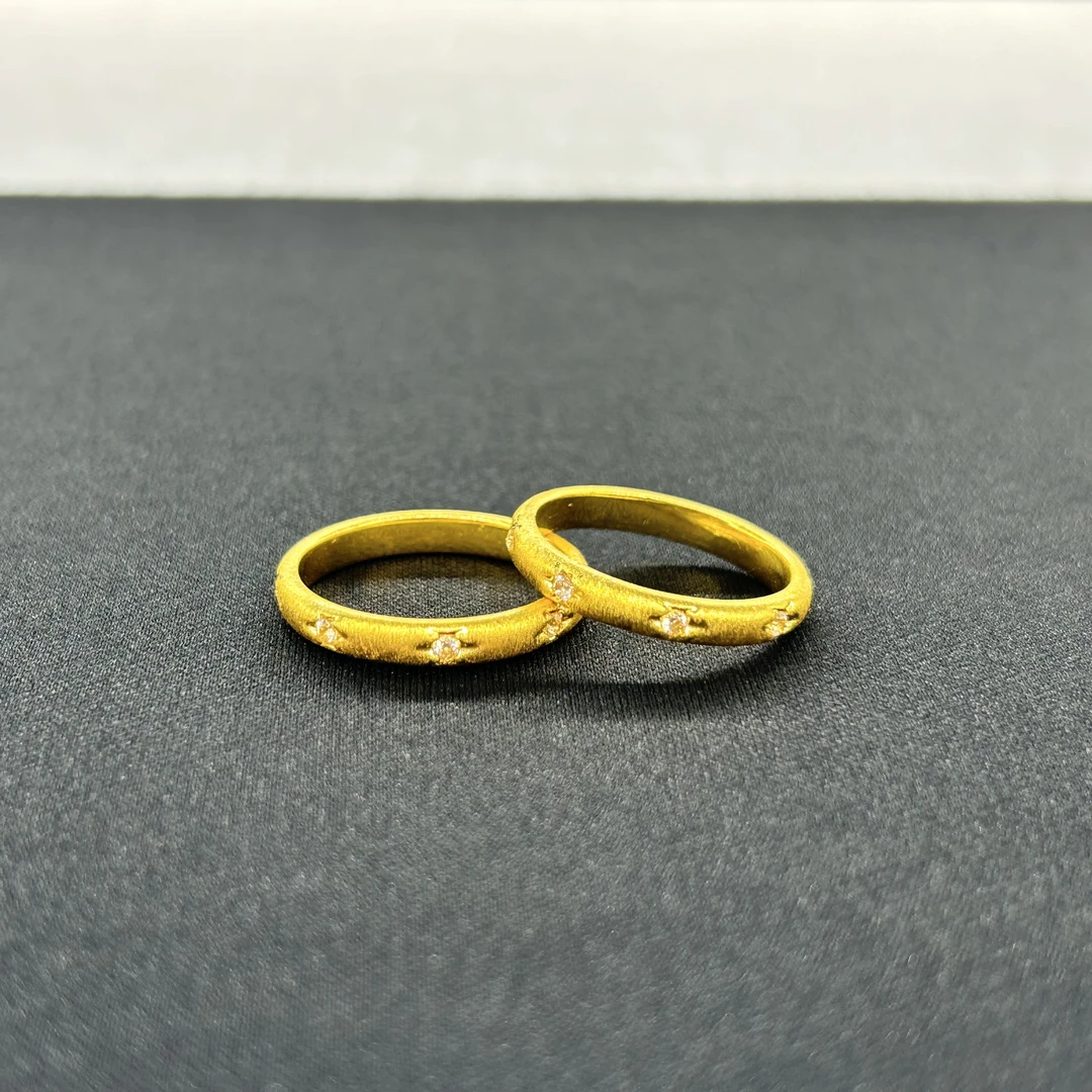 合成水晶【大福专享】18K经典简约星芒戒指 百搭经典款