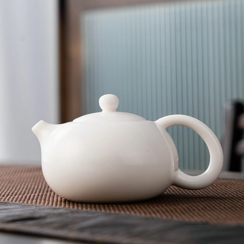 壶半手工泡茶壶大号家用紫泥功夫茶具陶瓷中式描金简约主人杯