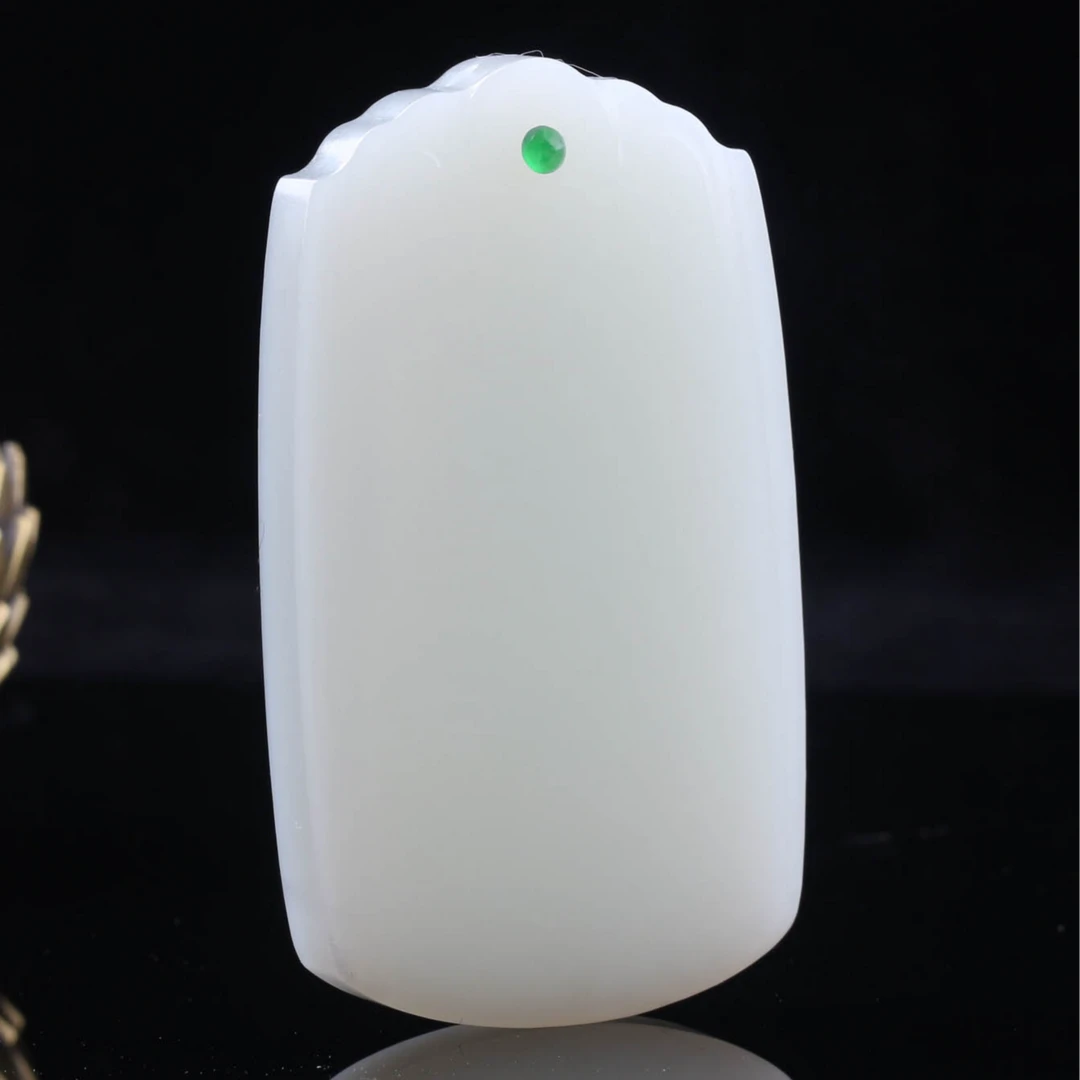 小如甄选羊脂级白玉平安无事牌