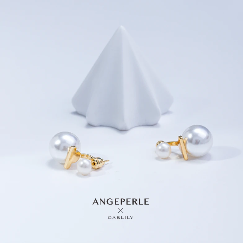 合金耳饰 【泉腾腾】小珠耳饰6-7mm+大贝珠气质百搭时尚简约精致款