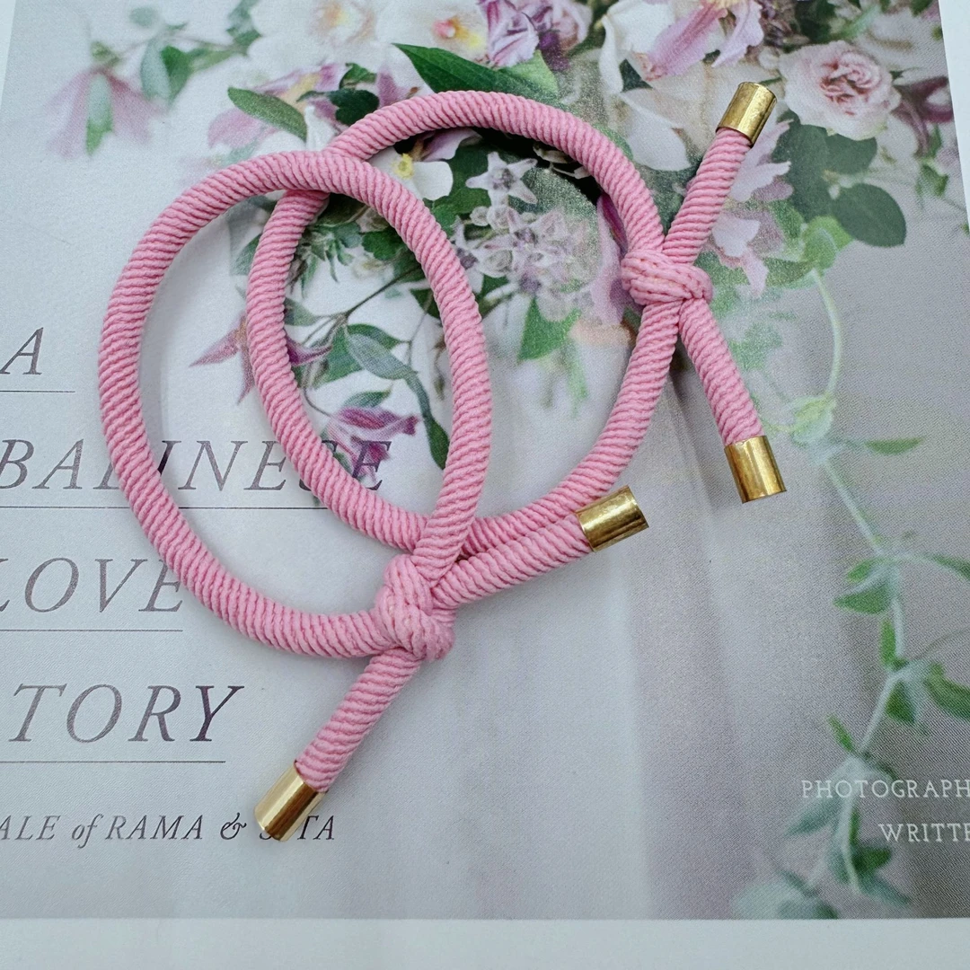 韩版螺纹打结发绳简约发圈高弹力高颜值扎发头绳皮筋