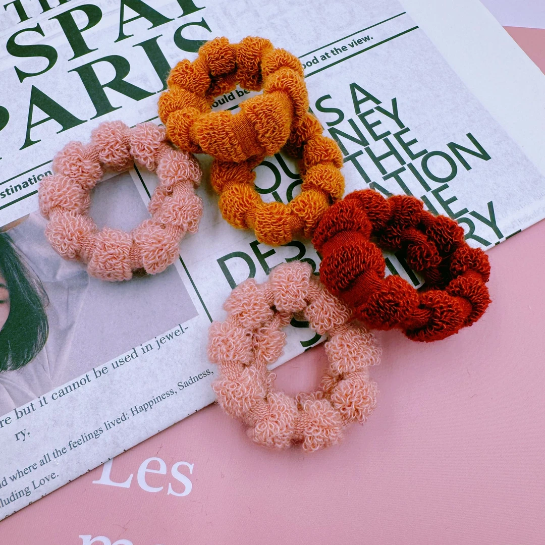 清库存加粗罐装高弹力头绳无接缝毛巾圈丸子头高马尾发圈简约