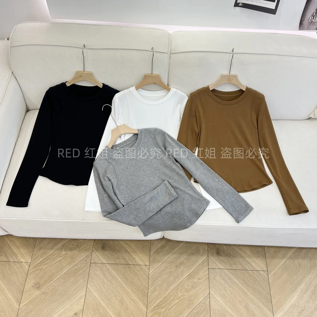 修身显瘦款~私人定制面料磨毛款加厚打底衫55006