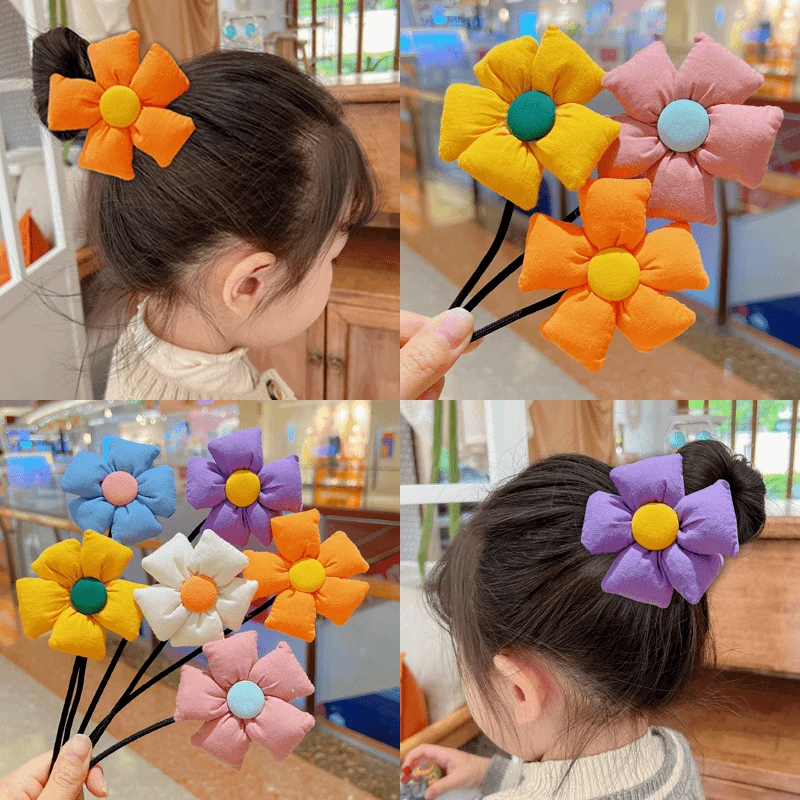 小女孩花朵盘发杆盘发器儿童公主丸子头盘发神器女童宝宝发箍头饰