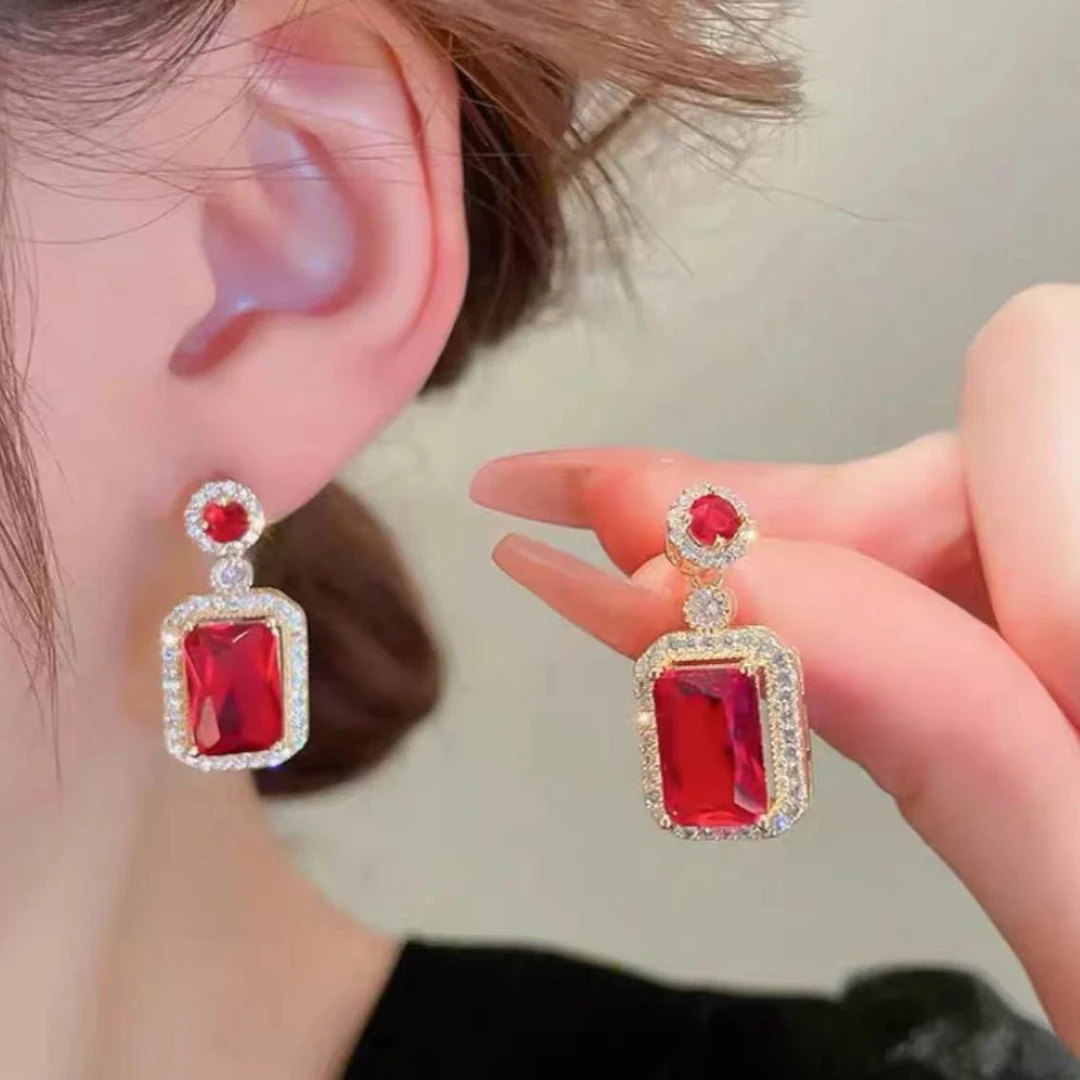 铜合金耳饰 6437 法式轻奢耳钉