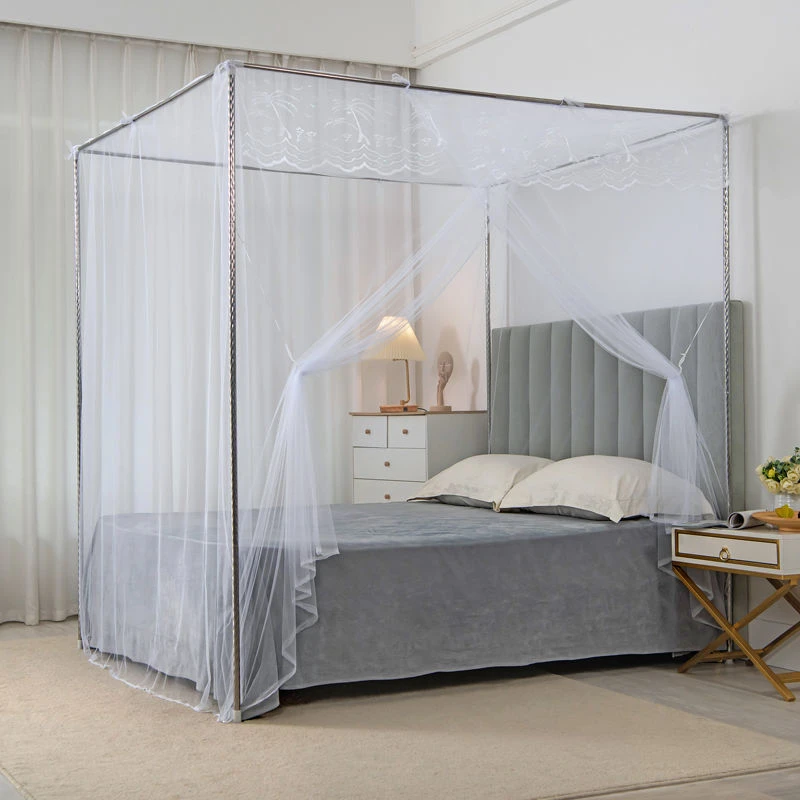 家用蚊帐支架1.8x2米双人床1.5米卧室老式2.2m帐纱杆子套装单门