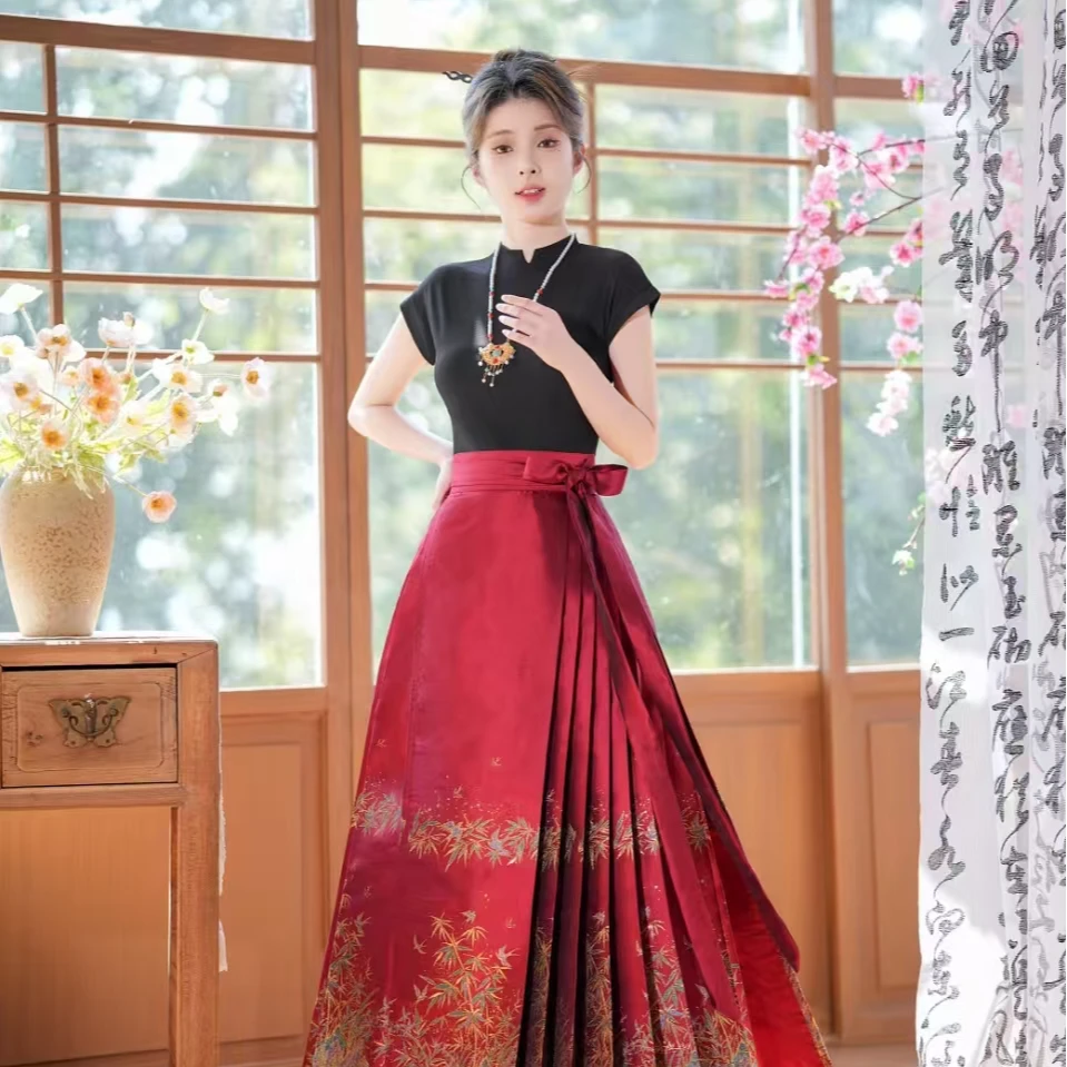 中国风织金妆花【星河】新中式明制汉服日常通勤马面裙