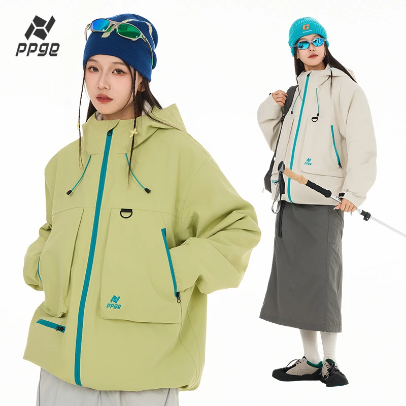 【硬壳三合一+防风防雨+加厚保暖】ppge户外运动压胶硬壳冲锋衣外套