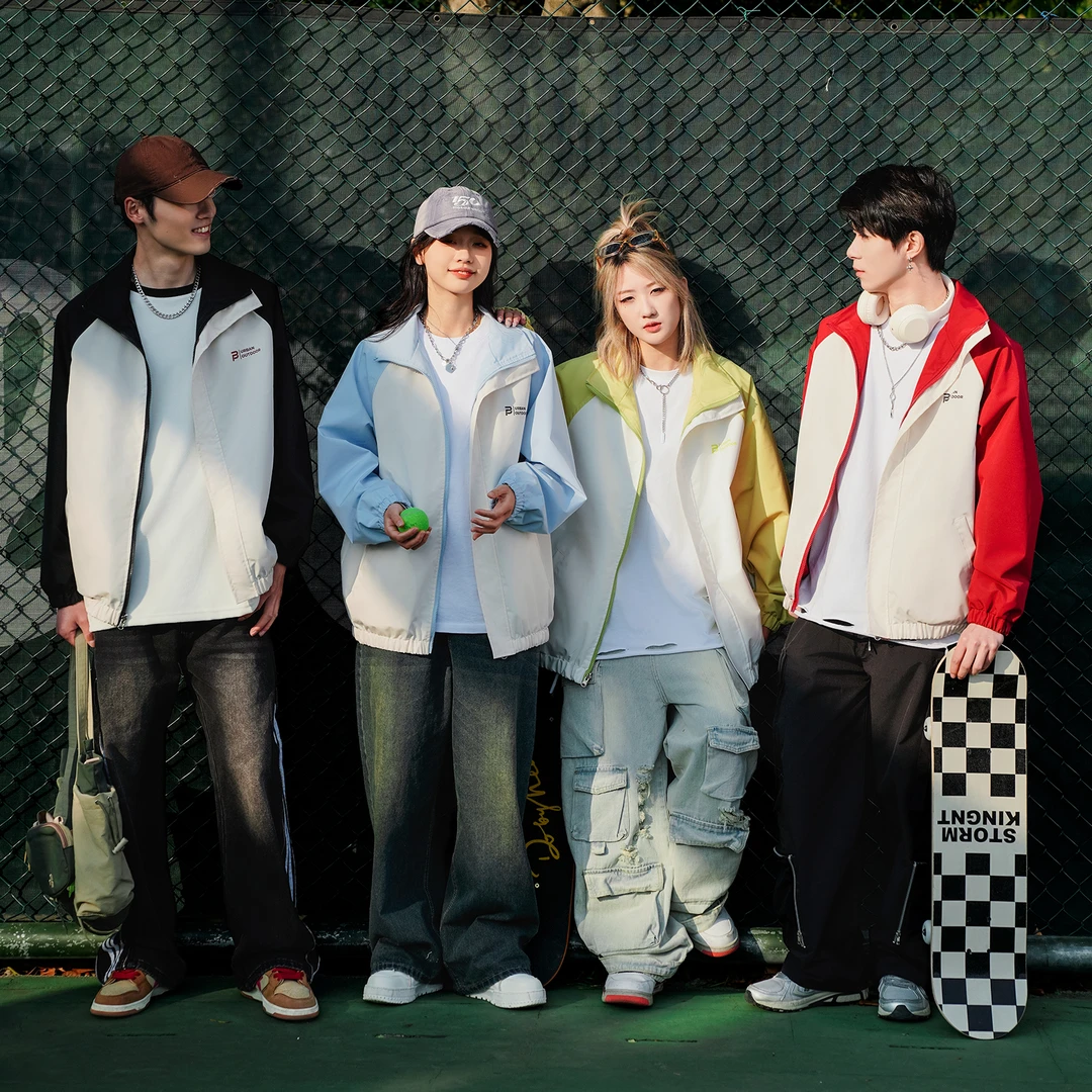 【双面可穿+防风防泼水】ppge潮流运动风美式立领夹克外套