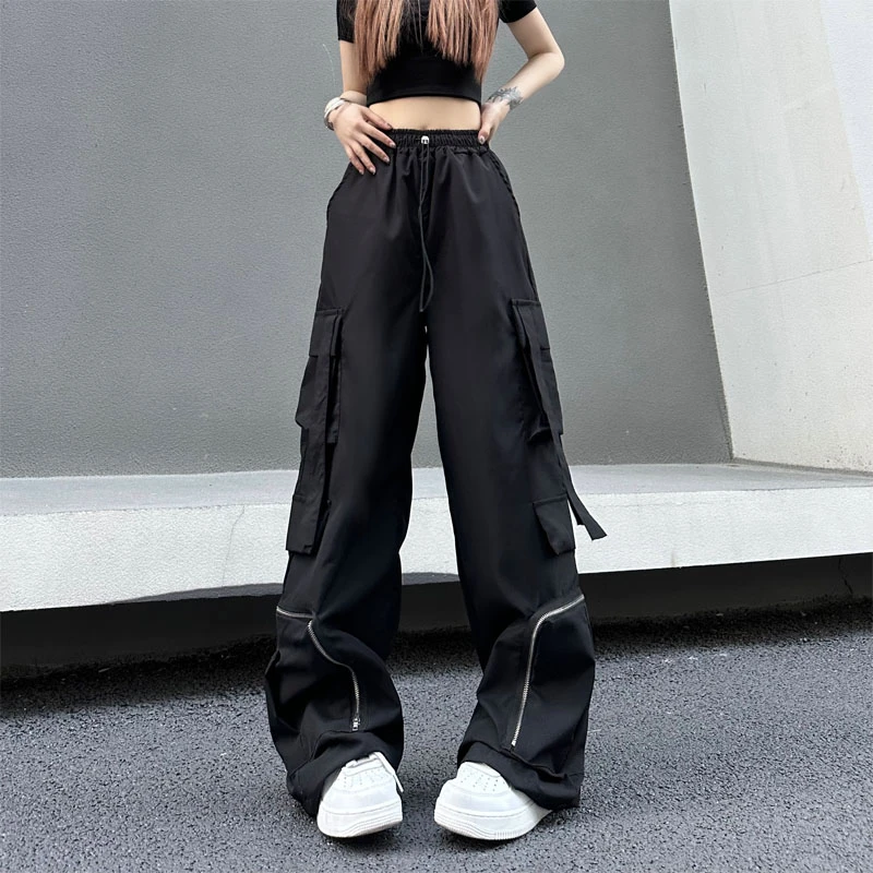 【加绒加厚+48小时发货+男女同款】秋冬款大口袋工装裤加厚冲锋裤