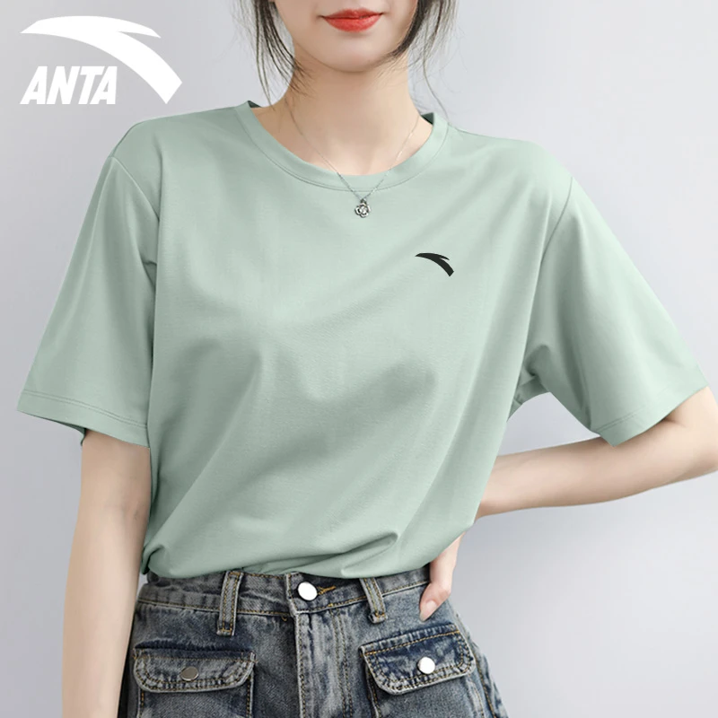 安踏t恤女夏季运动户外健身短袖宽松瑜伽服正品薄款速干衣跑步服