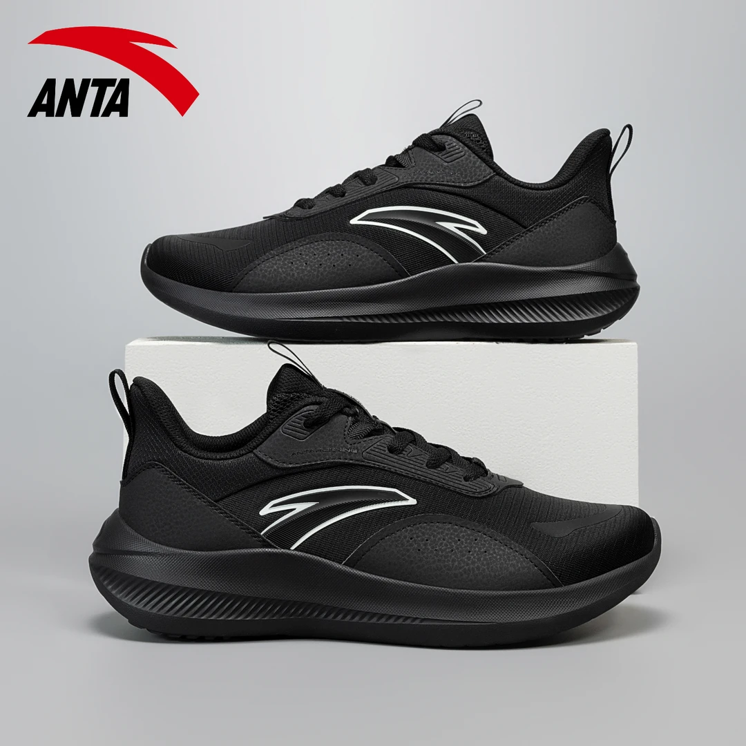 安踏男鞋跑步鞋男款官方正品冬季新款爆款黑色网鞋轻便减震运动鞋