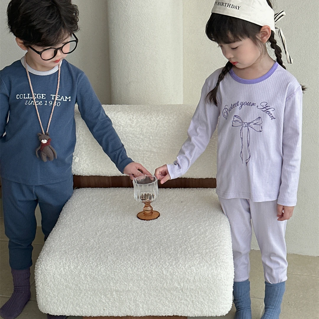 亲肤天丝棉套装长袖休闲大童圆领薄款打底秋季0164