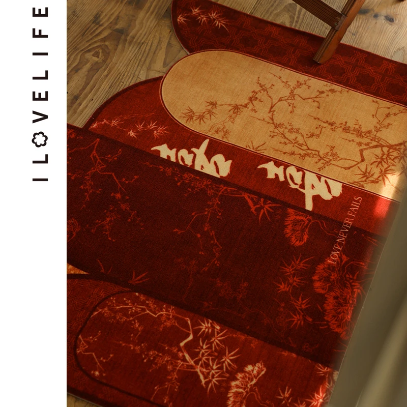 结婚喜字入户门垫地毯防滑垫 红色耐脏婚房布置装饰地毯很出片