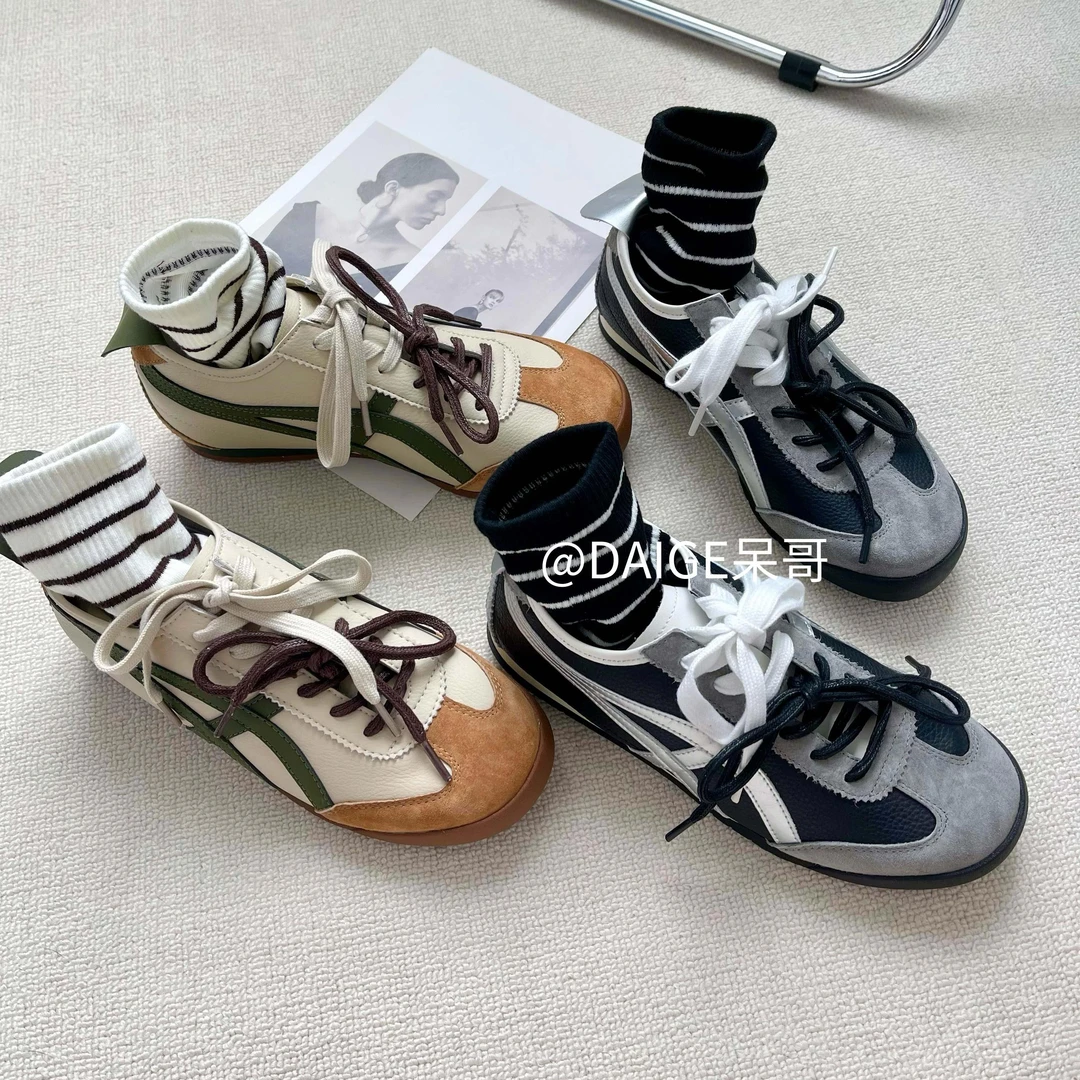 【姜饼人】（跟高3cm）2024女款时尚百搭休闲阿甘鞋*988