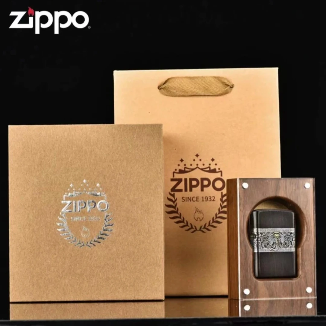 ZIPPO/之宝打火机金丝楠木如意吉象木质高端520送男朋友礼物DYJ1