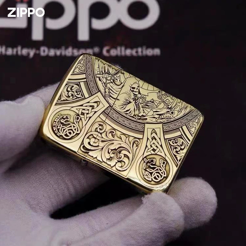 ZIPPO/之宝打火机正品复刻黄铜 天启四骑士 防风个性男士生日礼物