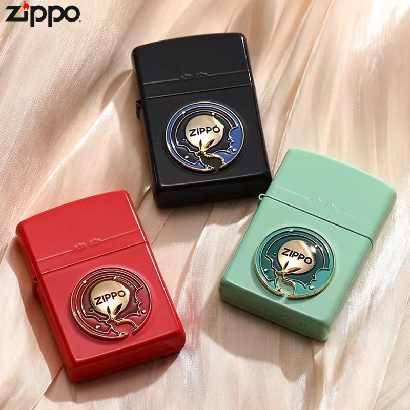 ZIPPO打火机玉兔正版爱马仕设计款贴章烤漆生肖防风兔年送礼高端
