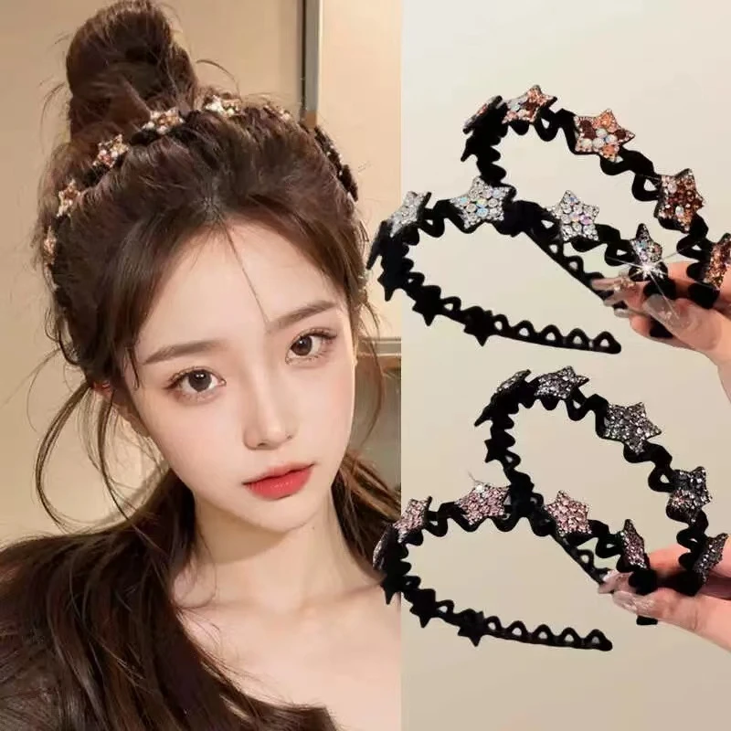 网红夏季韩版百搭碎发发箍纹理感高颅顶头箍韩系温柔洗脸发箍