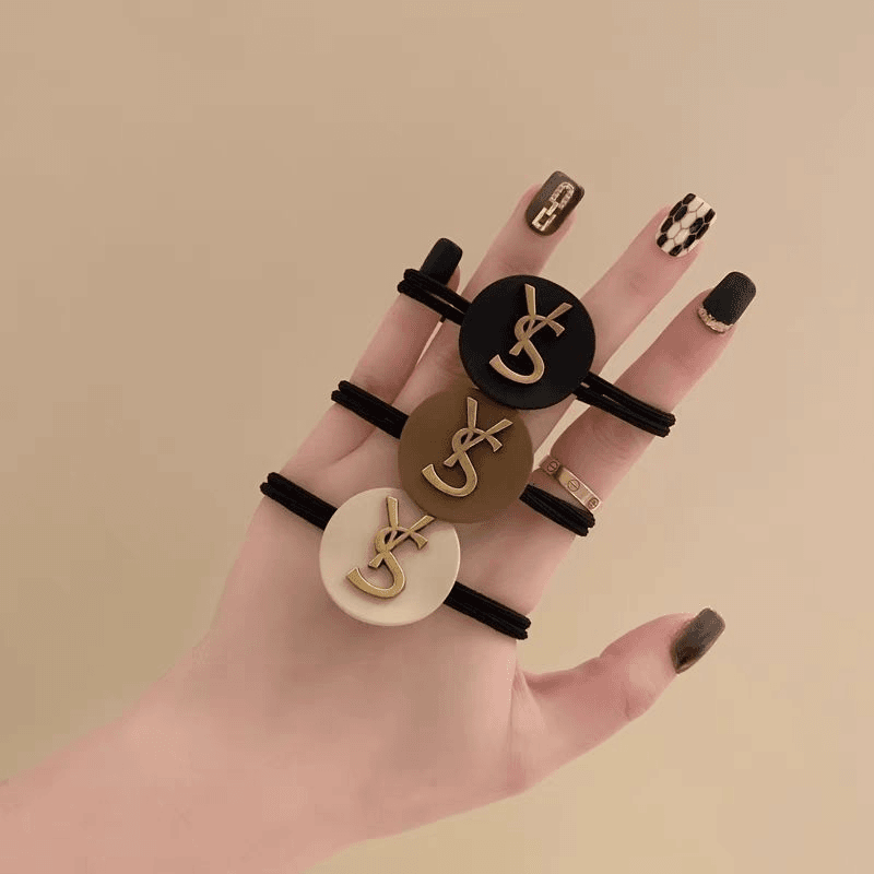 精致小香风金属大珠珠头绳女2023年新款高端韩国高级感皮筋女扎头